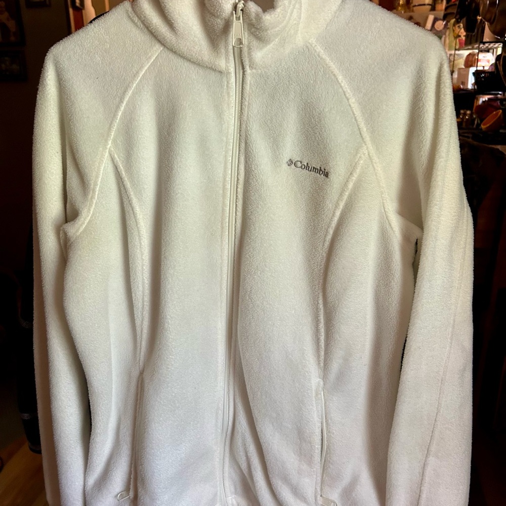 Columbia White Fleece Jacket